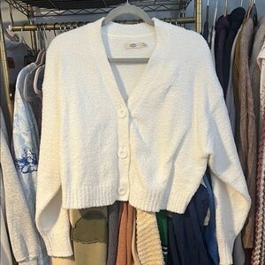 UGG Women's Cream Button-Up Cardigan
